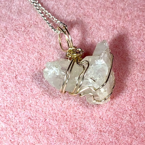 Hand Crafted Jewelry - SJC Quartz Wire Wrapped Stone Pendant